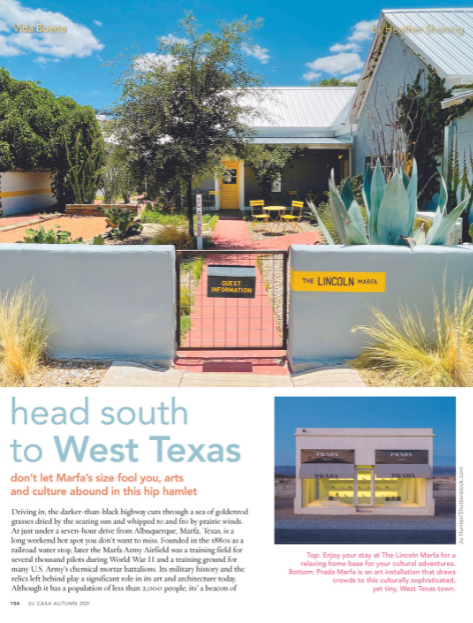 Head South to West Texas